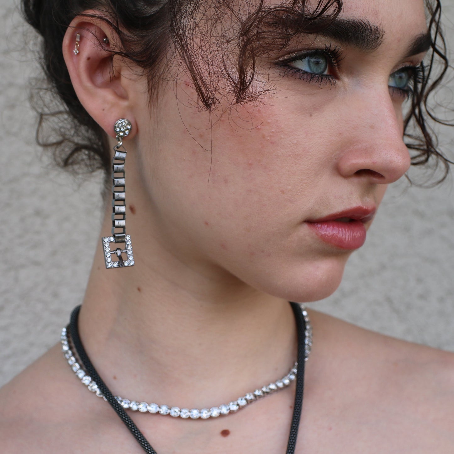 Asymmetric Buckle Earrings
