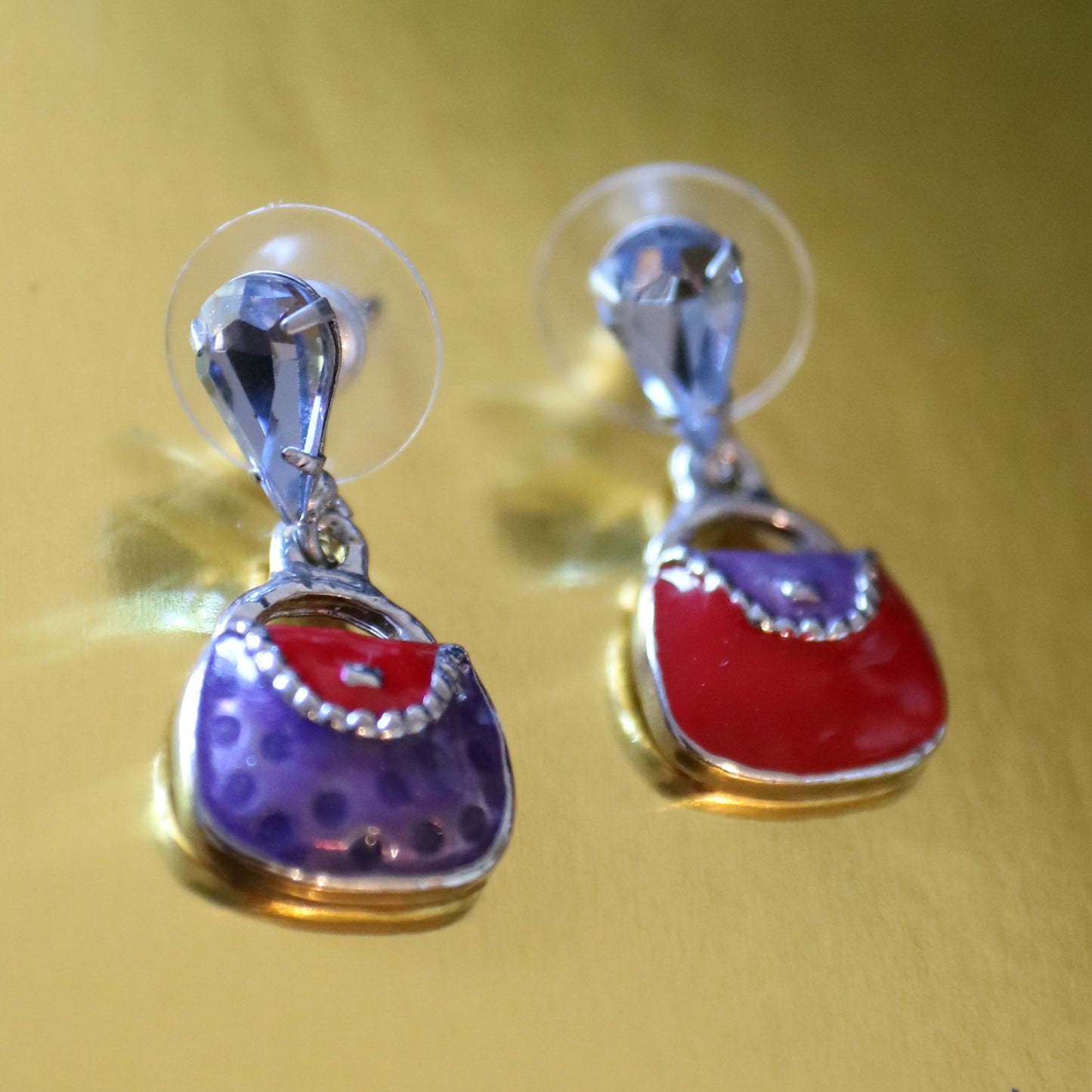 Mini Purse Drop Earrings