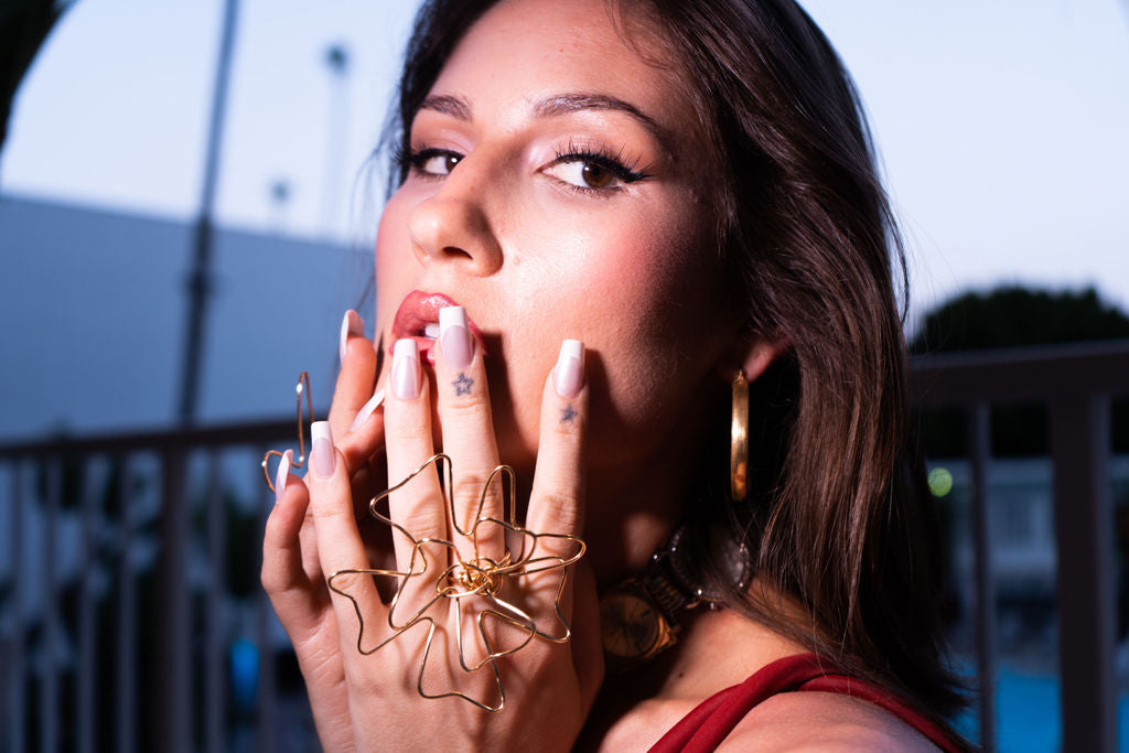 Lotus Flower Bomb Wire Ring