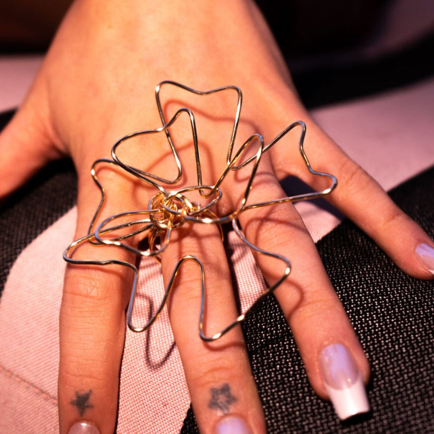 Lotus Flower Bomb Wire Ring