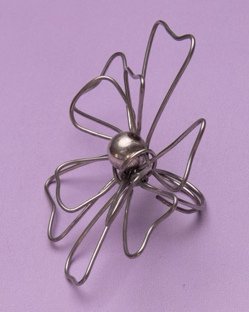 Lotus Flower Bomb Wire Ring