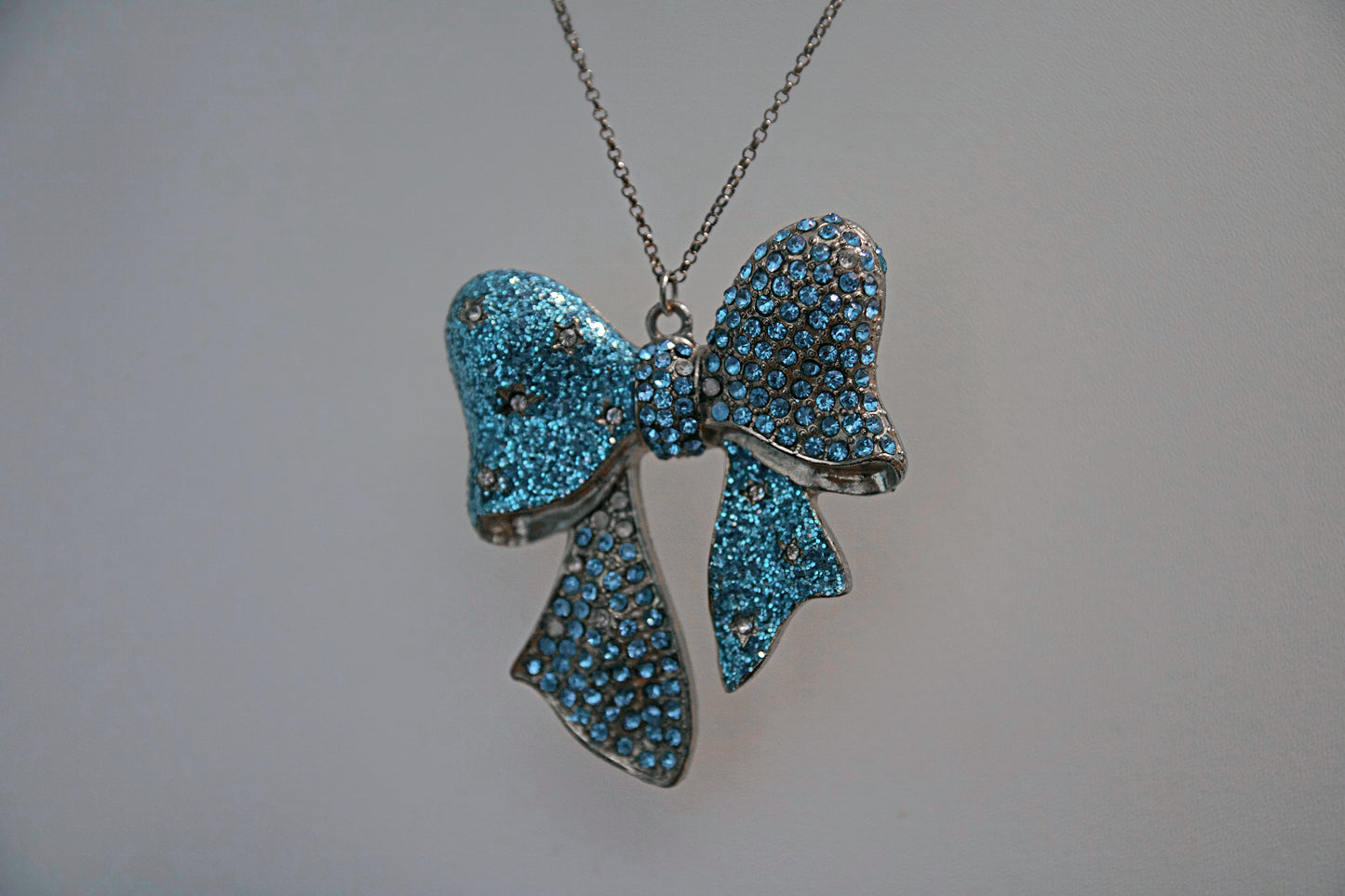 Big Blue Bow Necklace