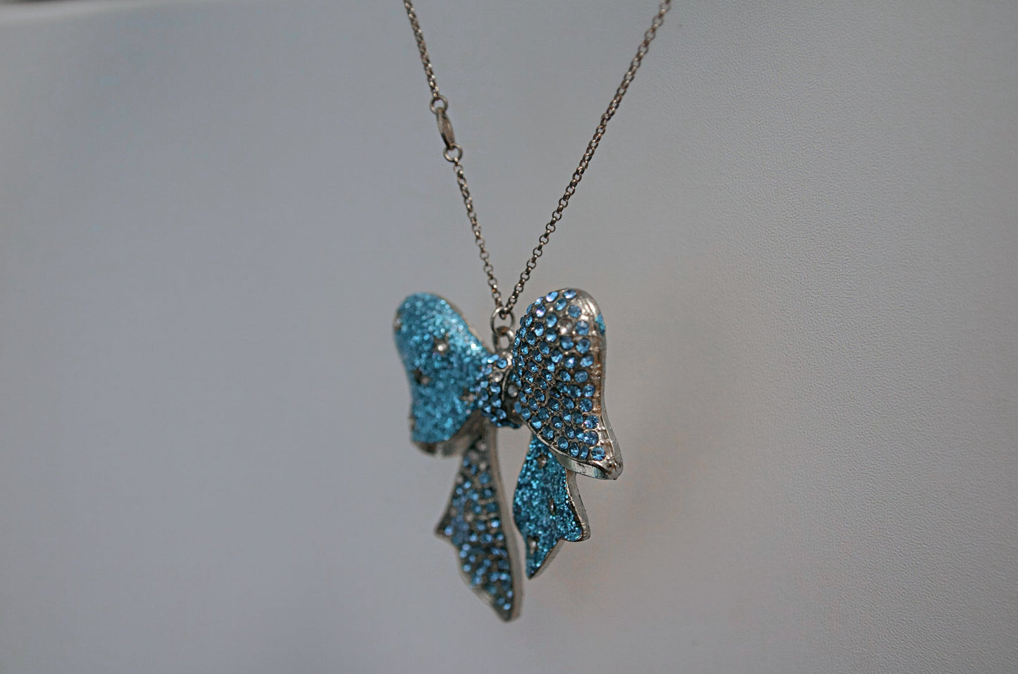 Big Blue Bow Necklace