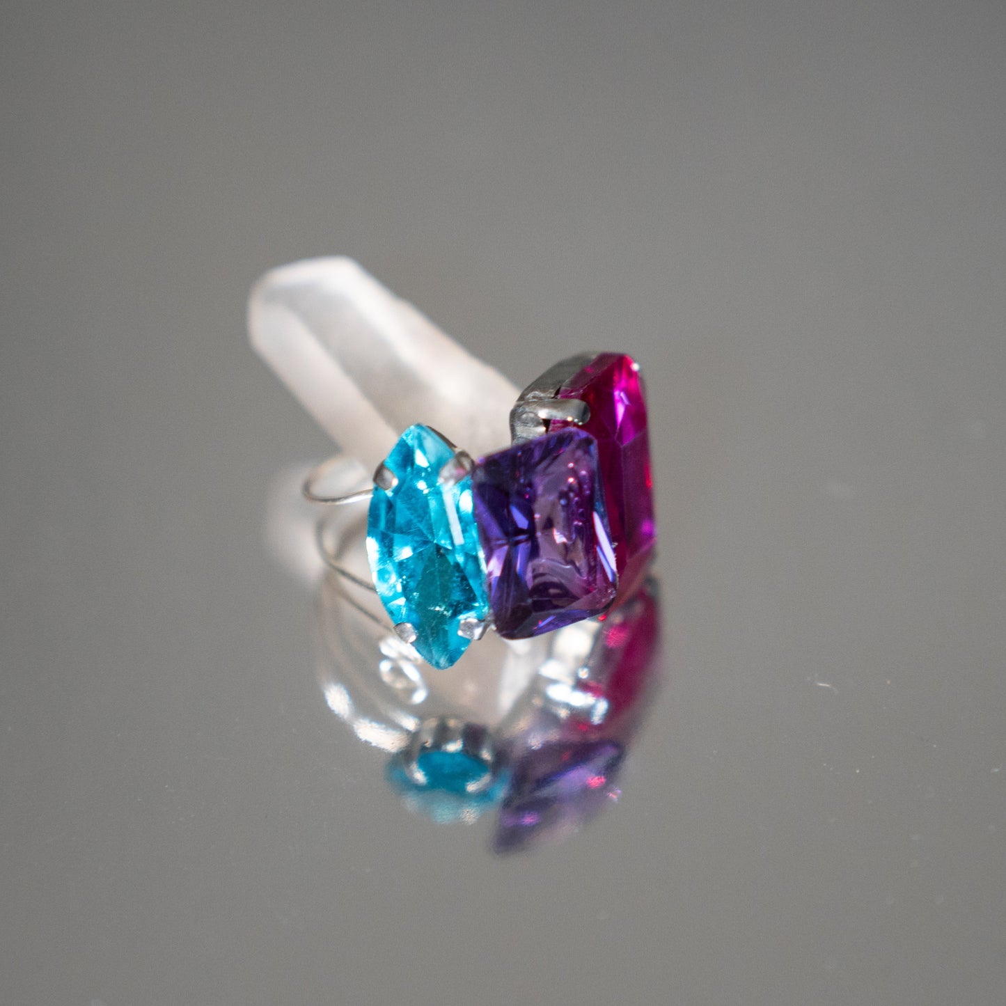 Loud and Proud Triple Gem Ring