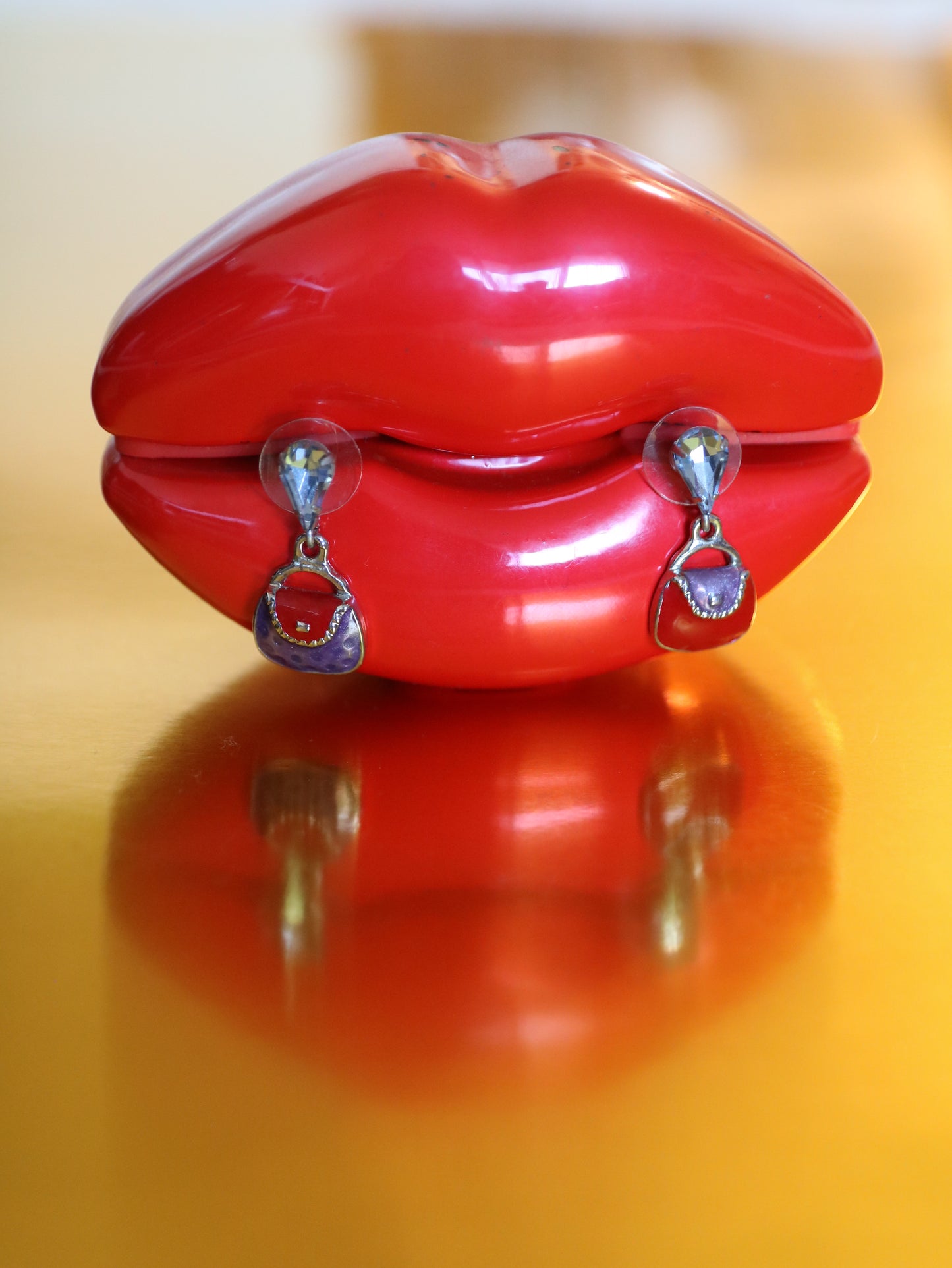 Mini Purse Drop Earrings