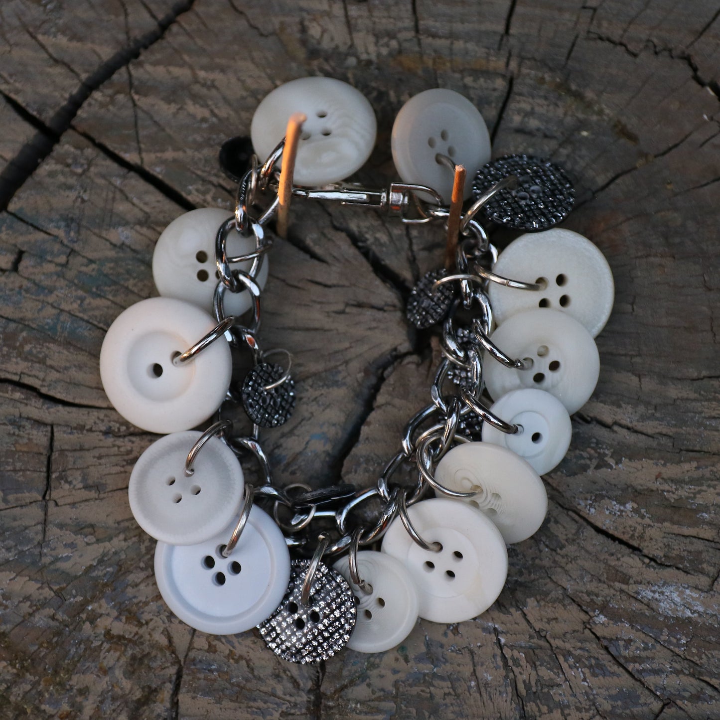 Moon and the Stars Button Bracelet