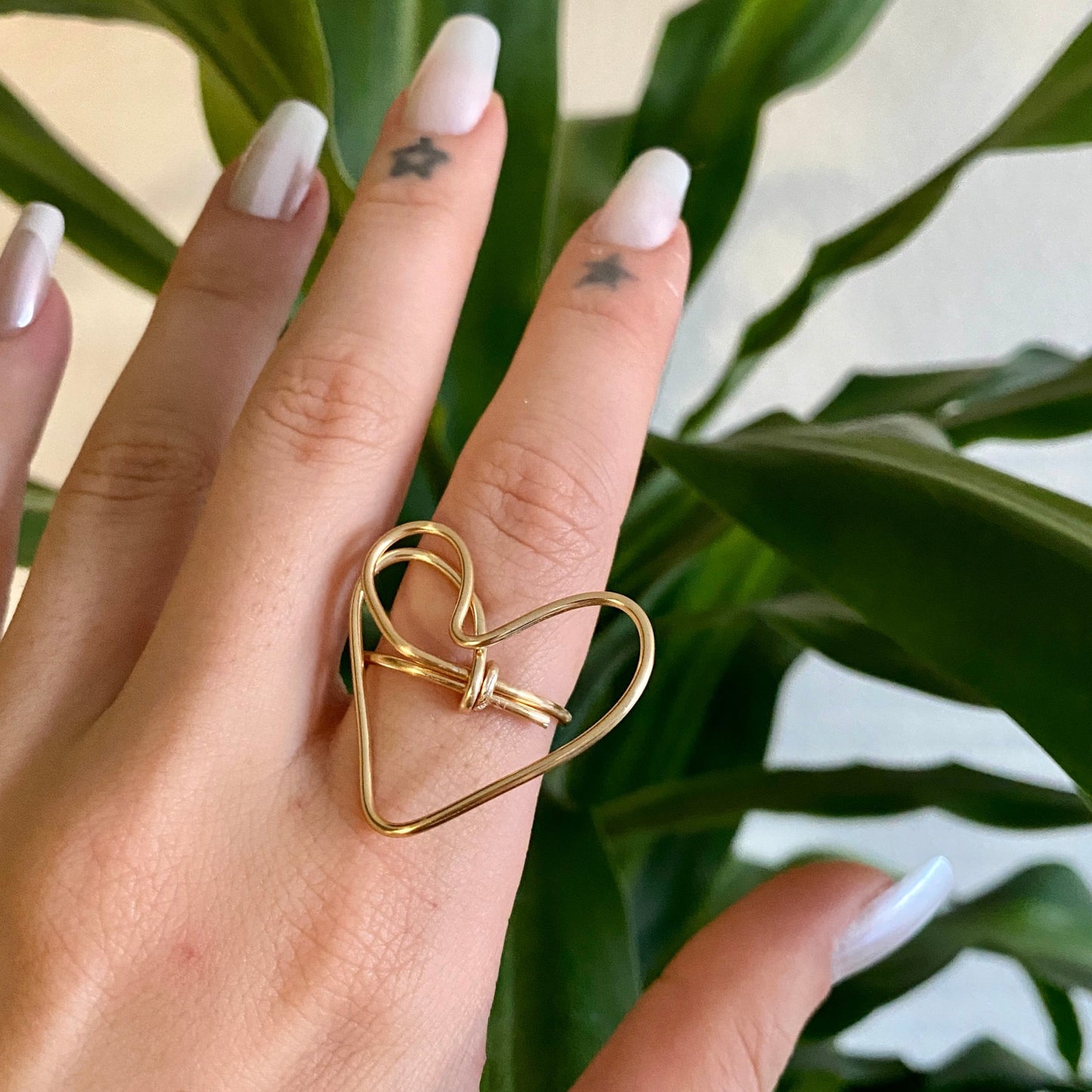 Mini Heart Wire Ring