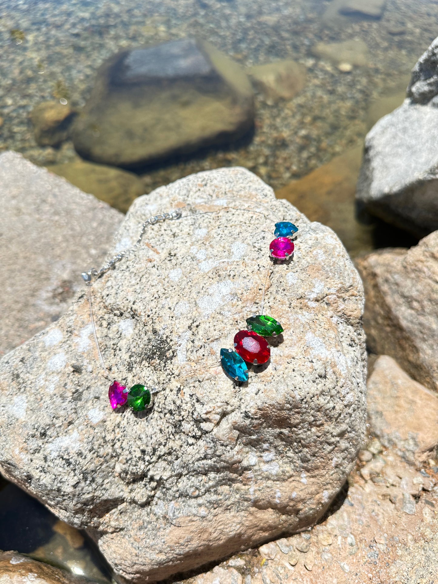 Floating Rainbow Choker