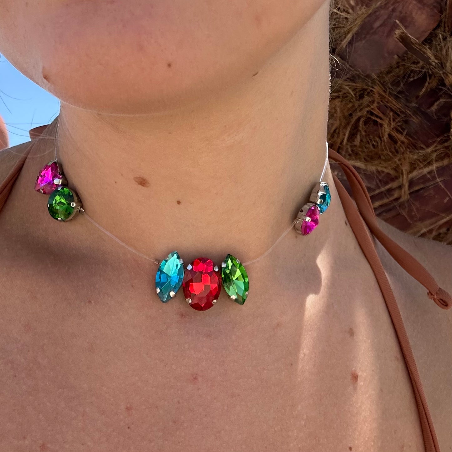 Floating Rainbow Choker