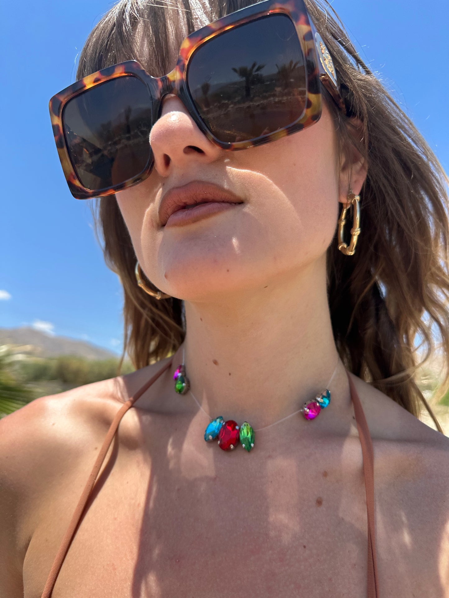 Floating Rainbow Choker