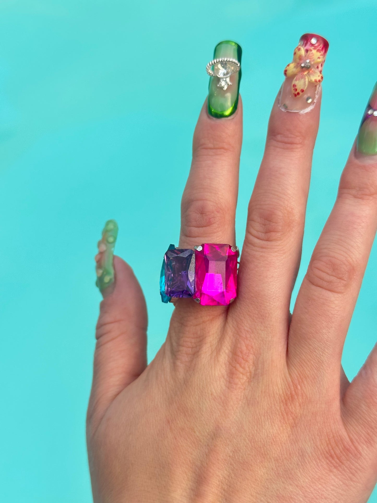 Loud and Proud Triple Gem Ring
