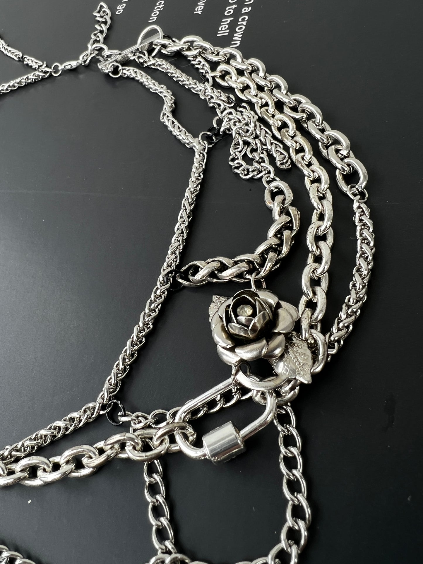 Spiderweb Sterling Silver Clock Necklace